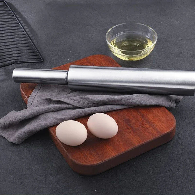 Kitchen Roll Baking - Household Stainless Steel Rolling Pin Noodle