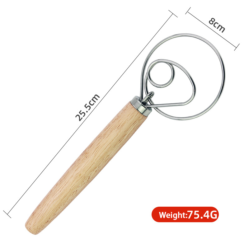 Kitchen Baking Blender - 13inch Danish Dough Whisk Handle Flour