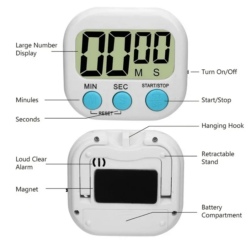 Mini Digital Kitchen Timer Big - огляд і ціна Baking Kitchen Hourly