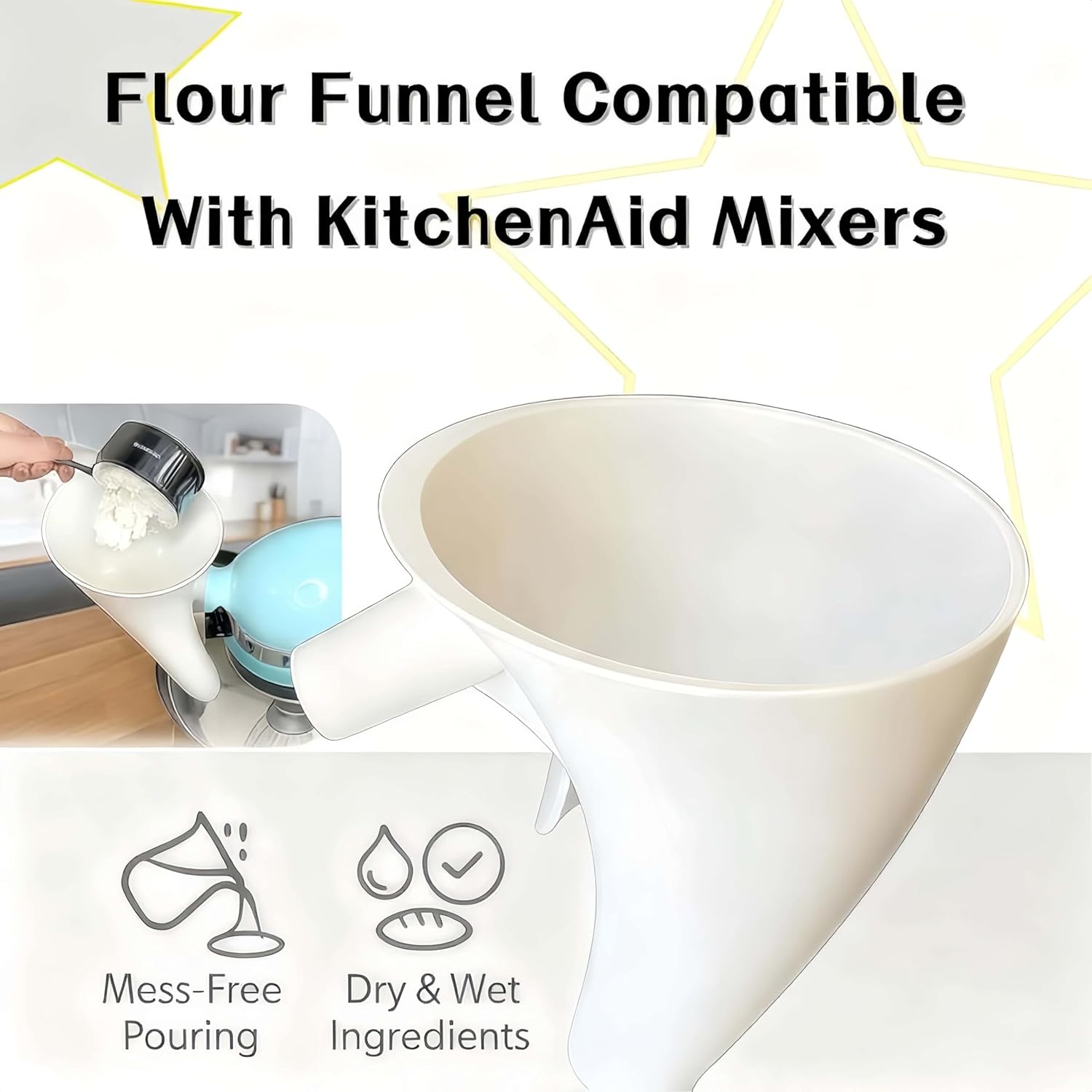 Flour Funne Mixer for Kitchen  - огляд і ціна Kitchen Aid Baking Mixer