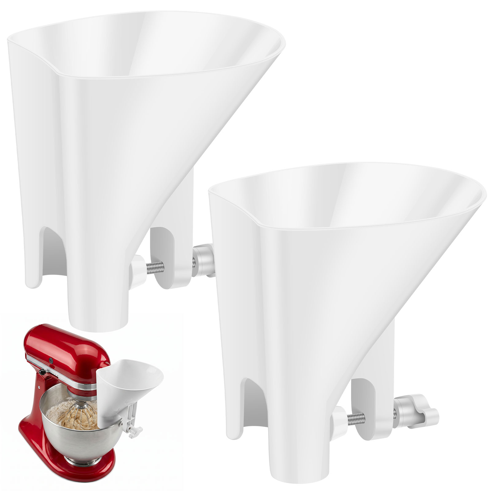 Spill Proof Flour Funnel for 4 - огляд і ціна Kitchen Aid Baking Mixer