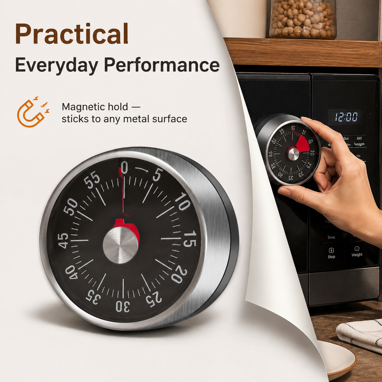 Visible Mechanical Timer, 60-M - огляд і ціна Baking Kitchen Hourly
