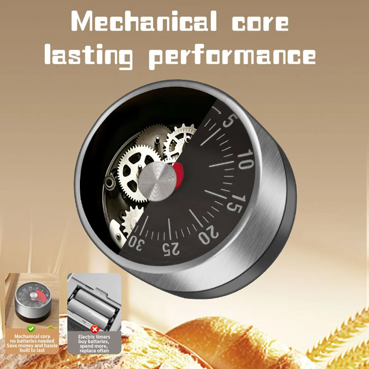 Visible Mechanical Timer, 60-M - огляд і ціна Baking Kitchen Hourly